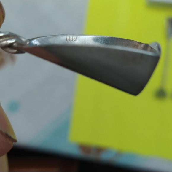 6PC STERLING SILVER VINTAGE MARTINI STIRRERS WITH SEMI PRECIOUS STONES - Picture 2 of 4